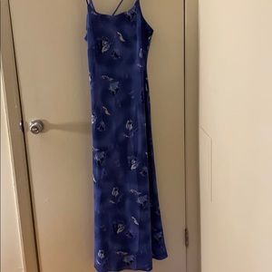 Blue floral maxi dress